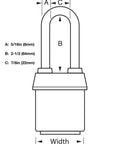Diagram of Four High Security Pro Series Padlocks Keyed Alike With Eight Keys BumpStop Technology Heavy Duty Industrial Locks