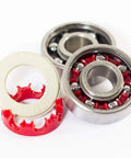 Andale Swiss Bearing Kit: two metal ball bearings with red spacers and white washers