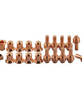 Miller ICE-25C Plasma Cutting Consumables Kit With 10 Nozzles 25A Ref 176656 And 10 Electrodes Ref 176655 OEM Style Replacement Set For Easy Smooth Cuts Budget Friendly, copper nozzles and electrodes