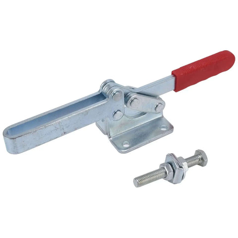 Beefy Heavy Duty Toggle Clamp 630kg Holding Power, horizontal quick release clamp with red handle for woodworking and metalworking