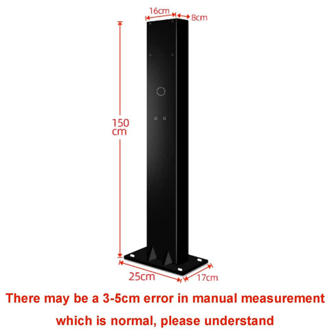 Badass EV Charger Cable Holder And Weatherproof Station Box For Outdoor Parking Spots electric vehicle cord protector black vertical rack