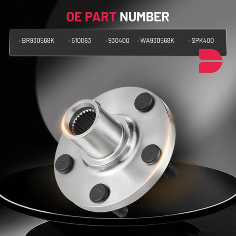 Front Wheel Bearing Hub Assembly 5 Lug 2 Pack Compatible With Toyota Camry Avalon Venza Sienna Highlander And Lexus ES300h ES330 ES350 RX330 RX350 RX400h Heavy Duty Replacement For Smooth Quiet Ride, close-up view with OE part numbers displayed.