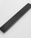 Total Upgrade Linear Shower Drain In Stainless Steel With Removable Grate And Efficient Hair Catcher For Flawless Smooth Draining No Clogs Nonsense For Your Dream Bathroom Rose Gold, shown in black