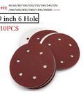 Heavy Duty 9 Inch Sandpaper With 6 Holes Premium Hook and Loop Discs For Electric Polisher Dust Extraction for smooth finish.