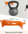 Heavy Duty Drill Holder 2 Pack Wall Mount Hook for Cordless Drills Universal Power Tool Organizer in orange metal