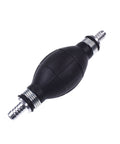 Black rubber hand primer bulb for fuel line transfer, 10mm fittings, featured in Two Pack Hand Primer Bulbs For Fuel Transfer Rubber One Way Vacuum Fuel Line Valve Fuel Pump Hose For Marine Boats Six Millimeter Three Eighths Inch Fit For Gasoline Diesel Petrol.
