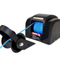 45 Lb Electric Boat Anchor Winch For Saltwater Boats With Wireless Remote, 98.42 Ft Pre Wound Rope, 12V Marine Windlass, Tough As Nails Heavy Duty Copper Motor, Fast Hoist, Sturdy Black Finish mounted with blue rope