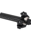 Thin Rip Jig For Table Saw With Pro Grade Aluminum Alloy Construction, T Track Slider, Dual Scale in black with measurement marks