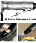 Right Angle Air Die Grinder, 22000Rpm Pneumatic Tool With 1/4 Inch Chuck And Flow Regulator for metal polishing.