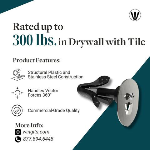 Master Anchor With Stainless Steel Hook Plate Bulk Pack 24 Pack For Hollow Walls Never Loosen Installs In Minutes Durable And Reusable Removable Design Works In Holes From Other Failures shown at an angle