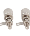 Current Terminal Connector M4 Thread 27mm Length 20A Rated Brass Terminal For Industrial Equipment Heavy Duty Welding Machinery Inverters RVs Ships And More 4mm Inner Hole Durable Electrical Component, pair
