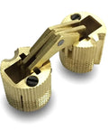 Concealed Barrel Hinges 2 Pack Gold Copper Finish For Cabinet Doors Fits 8mm To 18mm Door Thickness 12mm Common Ultra Low Profile Hardware