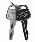 Industrial Safety Lockout Kit With 6 Hole Tamper Proof Hasps For Equipment Shutdown And Maintenance Non Conductive Body With Aluminum Padlocks And 2 Keys Each Heavy Duty Lockout Tagout System keys close-up