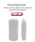 Wireless Keyless Garage Door Keypad With PIN Access For Easy Secure Entry Intellicode Compatible Flip-Up Style Cover White