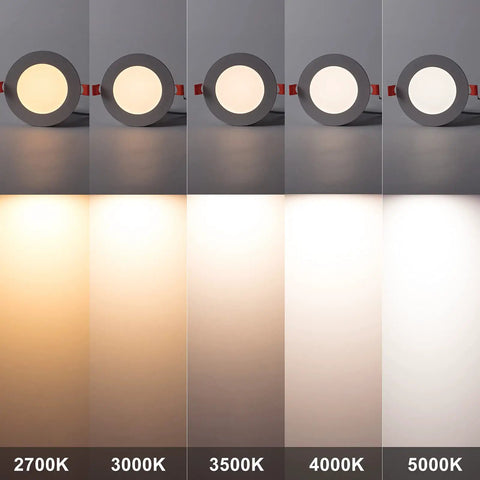 Six Pack 5 Inch Recessed LED Downlights With Junction Box 5CCT Tunable 2700K To 5000K 10W Equiv 70W Dimmable Ultra Thin