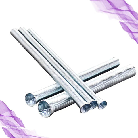 GanaZone 5 Pc Steel Coil Pipe Bender Tool Set For 6Mm 8Mm 10Mm 12Mm 16Mm Copper Tubes showing 4 steel coils for bending pipes.