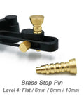 Pro Grade Adjustable Locating Pin Fixture Kit For Milling Cutter Self Centering Drill Guide And Punch Locator For Woodworking Tool Accessories Side And End Milling 6 8 10 Millimeter brass stop pin, Level 4 flat