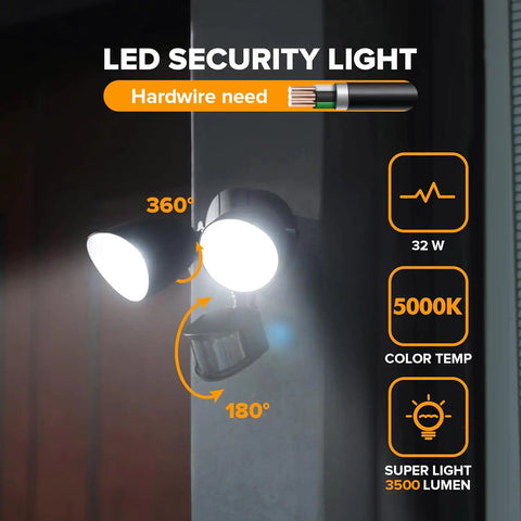 Straight Up Heavy Duty LED Security Flood Light With Wide Angle Motion Sensor And Rock Solid Weatherproof Build To Keep Your Driveway Or Backyard Brightly Lit Through Every Night