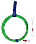 Professional 32 Ft Fish Tape Wire Snake For Electrical Installations Ultra Flexible, 32ft green wire with loop and reel for tight spaces.