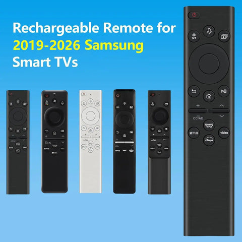 Rechargeable Voice Remote For 2019 To 2026 Smart TVs With USB C Fast Charging And Solar Power Replacement TV Remote display