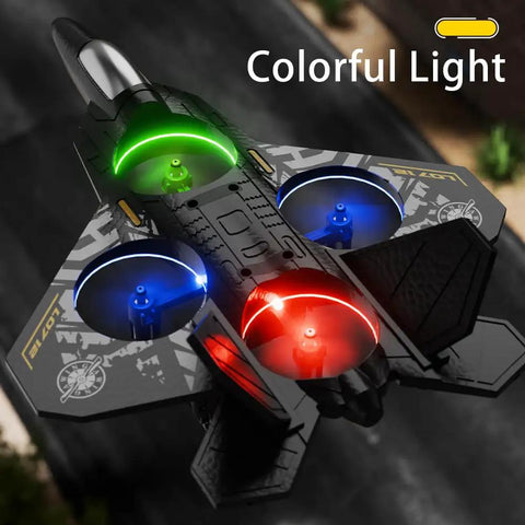 Remote Control Airplane For Kids And Beginners With LED Lights 360 Degree Flips And Stunts Fighter Jet RC Plane Gift