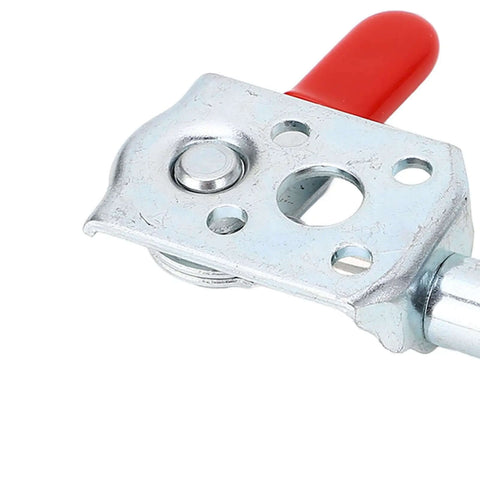 Close-up of Arrow Storage Case Toggle Clamp Built For Welding And Metalworking Left Right Push Pull Workhorse Heavy Duty Stainless Steel