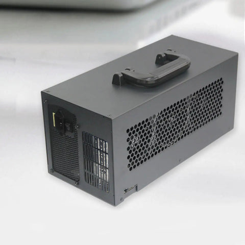 Heavy Duty Metal EGPU Dock With Usb4 Type C Providing 40Gbps Transfer And Fast Charging PCIe graphics card adapter, rear view