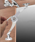 Tough As Nails Adjustable Random Stop Hinges For Kitchen Cabinet Doors With Heavy Duty Zinc Alloy Construction and Kickass Lift Up Flap Stay