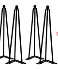Hairpin Metal Table Legs 20 Inch Set of 4 With Black Screws And Adjustable Cushion Floor Protectors For DIY Furniture