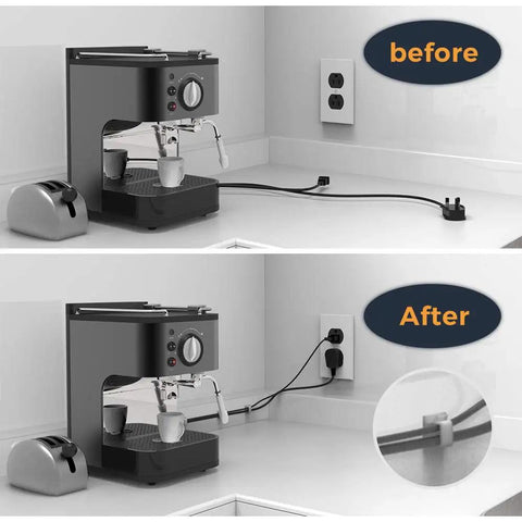 R Shape Cable Clips With Super Strong Self Adhesive For TV And PC Cables Clear Wire Organizer Clips 40 Pack To Keep Cords Neat And Tidy No Fuss Easy Removal Without Surface Damage