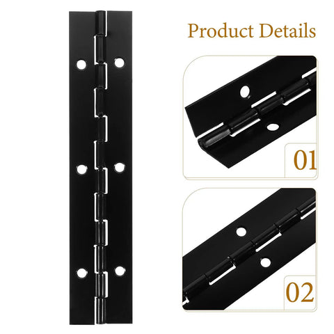 Beefy Heavy Duty Iron Piano Hinges 6 Inch With 0.04 Inch Blade Thickness For Cabinets Doors And Furniture Built To Last With Strong Bearing Capacity