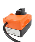 Kickass Ventilation Rotary Actuator 24 Volt Ac Dc Motor 2Nm Torque with orange casing and black base, used for airflow control.