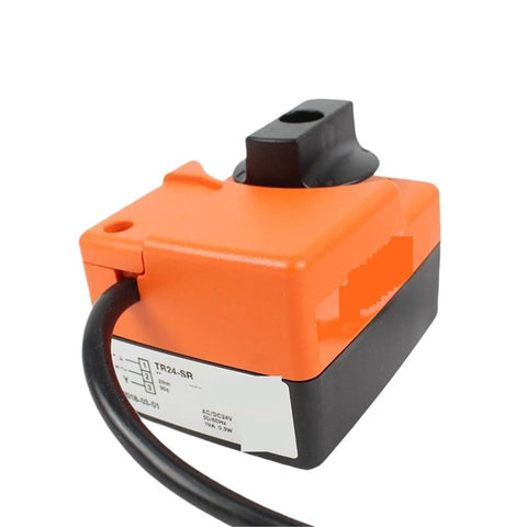 Kickass Ventilation Rotary Actuator 24 Volt Ac Dc Motor 2Nm Torque with orange casing and black base, used for airflow control.