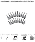 One Inch Concrete Nails For Heavy Duty Framing And Masonry, 1000 Count, Flat Head, 20 Micron Galvanized Zinc Coating