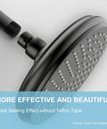 Shower Arm With Flange Ceiling Mount 3 Inch Straight Arm For Fixed Shower Head High Pressure Rain Matte Black Finish connection