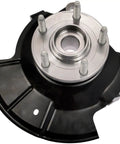 Premium Heavy Duty Front Right Wheel Bearing And Hub Assembly Loaded Knuckle for 2011-2015 Ford Edge top view with steel and aluminum parts.