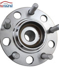 Front view of Rear Wheel Bearing Hub Assembly For AWD 4WD 5 Lug Drop-In Replacement For Jeep Compass Patriot 2007 2017 And Dodge Caliber 2007 2008 ABS Ready Replaces 5105770AD 512333