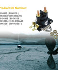 Marine starter solenoid relay with isolated base and ABS shell for outboards and stern drives, shown above OE numbers.