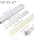 Super Bright Rechargeable Closet Lights With 78 LED Motion Sensor Night Lighting For Kitchen Cabinets and packing list