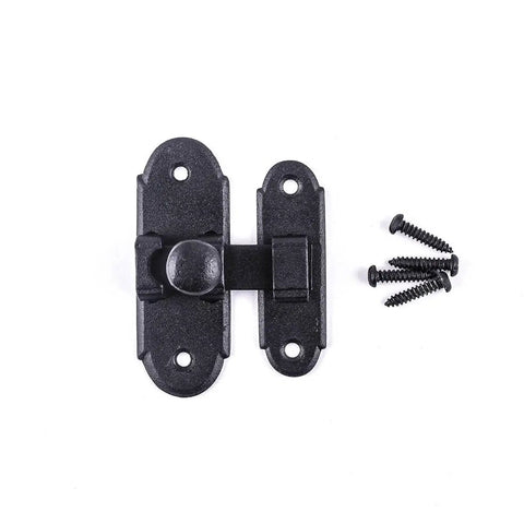 Black Wrought Iron Slide Bolt Latch For Interior Cabinets Ball Tip Design With Mounting Hardware Slick Glide Kitchen Pantry Door Catch Tough As Nails Heavy Duty Cabinet Lock Easy Install Secure Closure