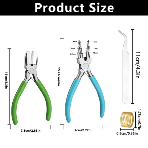 6 In 1 Jewelry Pliers Set For Beading And Wire Crafting 2 Piece Kit Bail Making Pliers For Looping Shaping Wire DIY Jewelry Tools