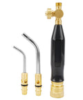 Five Piece Air Acetylene Welding Kit With Swirl Torch, including torch handle and two burner tips for precise welds.