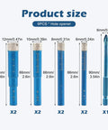 9 Piece Diamond Drill Bit Set For Ceramic Tile Glass Porcelain Marble Granite Stone With Accurate Start And Dry Use Pro Grade Precision Positioning Fast Clean Holes Blue showing different bit sizes