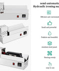 600W Neck Heat Shrink Sealing Machine For Wine Bottles, Digital Display, Manual Push Operate, Fast Spiral Heating Element, Heavy Duty Sleeve Shrinker Sealer For Wine And Beverage Labeling Applications, showing stainless steel body with digital control.