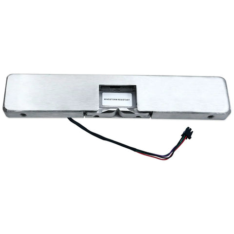 Replacement Electric Strike For 9400 Series Stainless Steel Slim Surface Mounted Switchable Fail Safe Or Fail Secure Works With Rim Exit Devices Up To Half Inch Latchbolt Ideal For Commercial Door Access Control