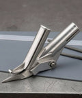Pro Grade Stainless Steel Torch Nozzle With Side Clamp Screw For Welding And Heat Fusion Tasks 5mm Round Hole Dual Purpose Air Jet Attachment For Repair And Fabrication N011 5mm, showing side view and clamp detail.