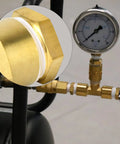Brass Pipe Fitting Reducer Kit One Inch NPT Male To Three Quarter Inch NPT Female Adapter Hex Bushing shown in plumbing setup