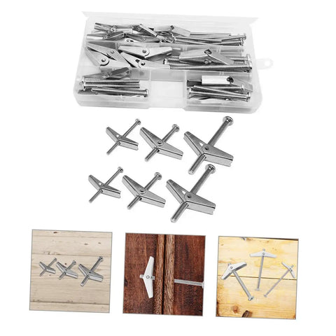Heavy Duty Toggle Bolt Kit For Drywall And Wall Mounting Durable Steel Anchors Easy To Install And Remove Includes Versatile Expansion Screws For Hanging Cabinets Pictures Shelves And More For Diyers And Pros. steel drywall toggle bolts in plastic case