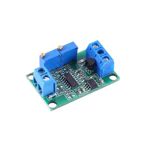 4 To 20mA To 0 To 24V Current To Voltage Converter Module With 7 To 30V DC Supply LED Indicator, blue connectors visible