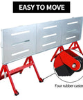 Heavy Duty Mobile Welding Table 90 By 20 Inches Adjustable Angles Steel Workbench With Four Rubber Casters